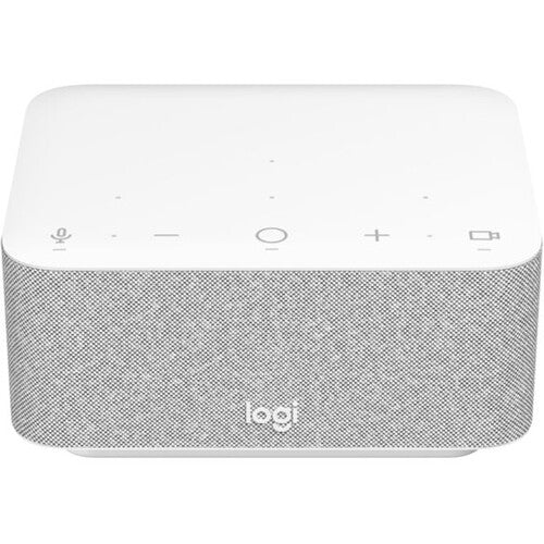 Logi Dock White UC - top view showing touch controls