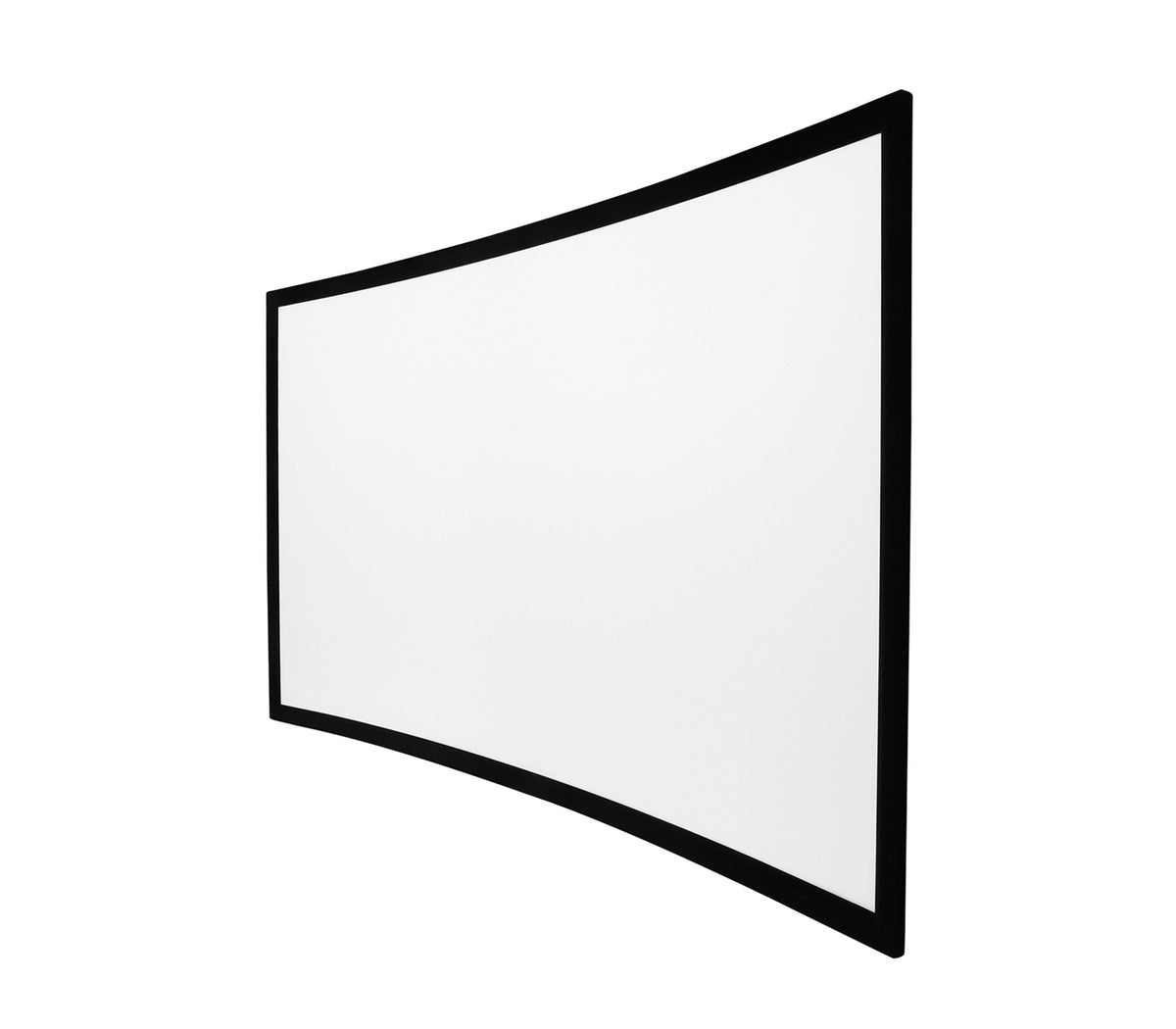 Grandview Curved Series fixed frame screen - curvature side view
