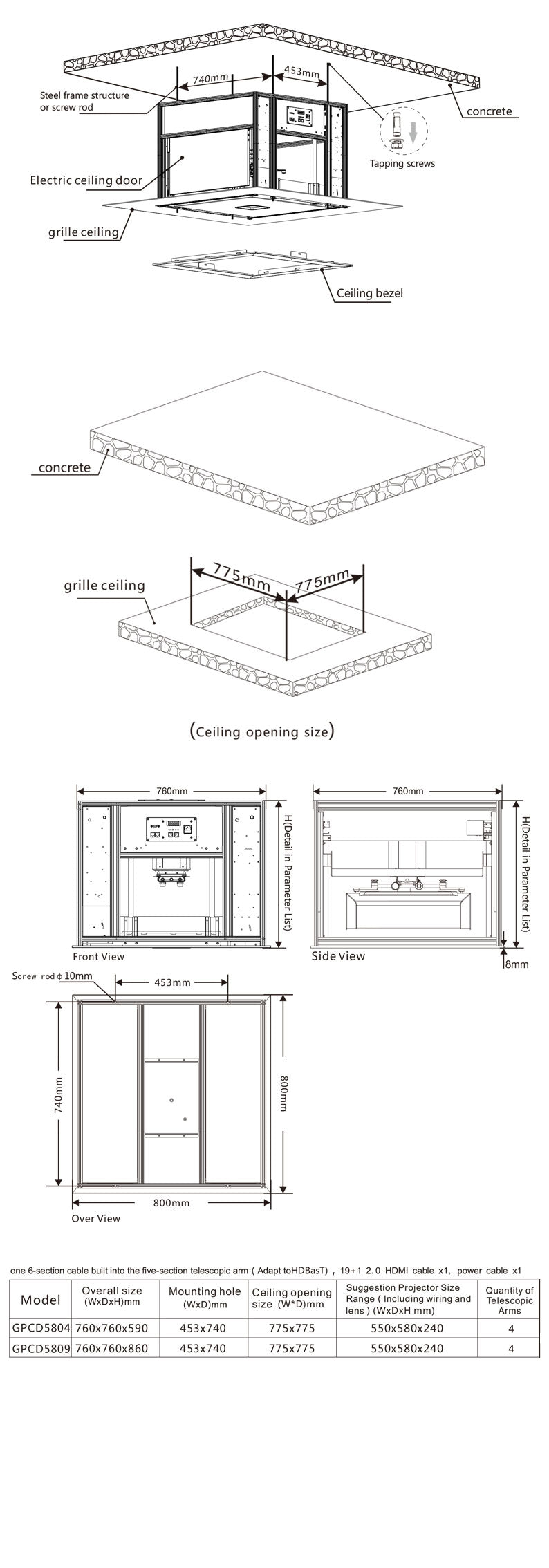 GPAD/AC 42 Series dimension drawing
