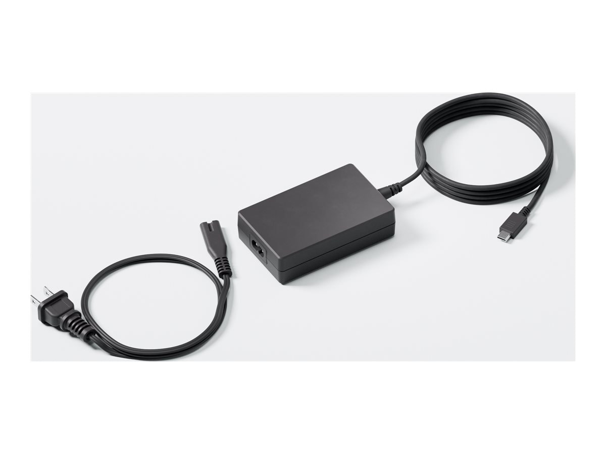 Logitech 100W USB-C Charger - angled view