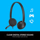 Logitech H340 USB Headset black with USB cable