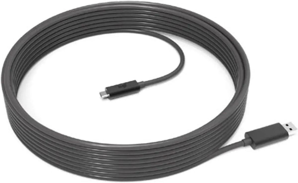 Logitech Strong USB Cable - angled view showing USB-C and USB-A connector ends