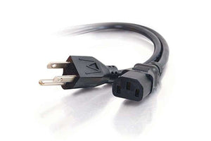 Generic 3-pin (NEMA 5-15P to IEC320C13) AC power cord - representative image, 12ft