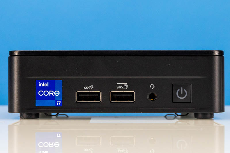 Zoom Rooms compute PC (Intel NUC 13 Pro form factor) - front view