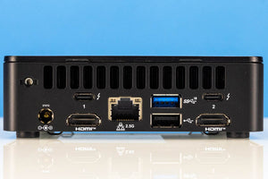 Zoom Rooms compute PC - rear panel ports view (HDMI, USB, Ethernet)