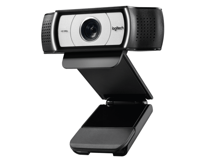 Logitech C930e webcam - angled view