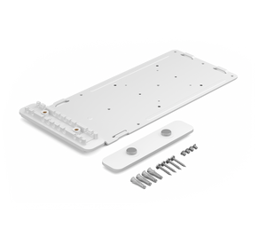 Logitech Compute Mount - bracket exploded view with cable retention channel
