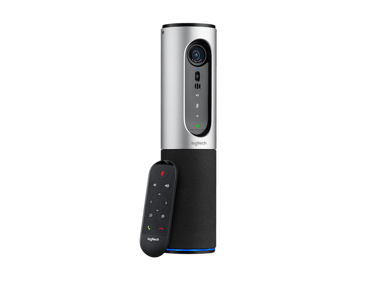 Logitech ConferenceCam Connect - folded for travel