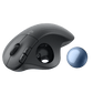 Ergo M575 for Business Graphite - bottom view showing power switch and battery compartment