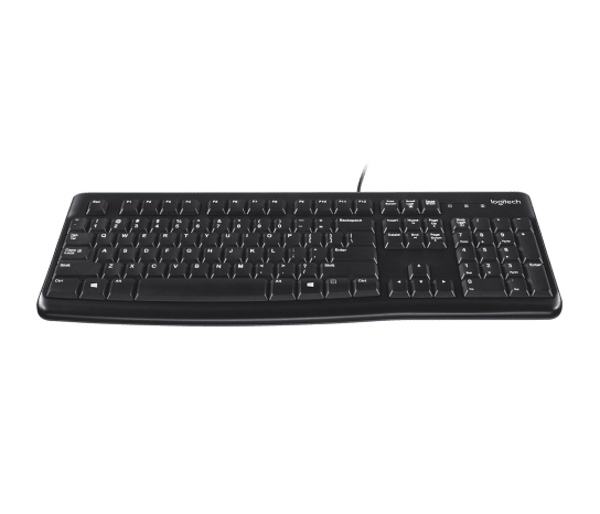 Logitech K120 Corded Keyboard Black with USB cable