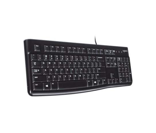 Logitech K120 Corded Keyboard Black - alternate angle