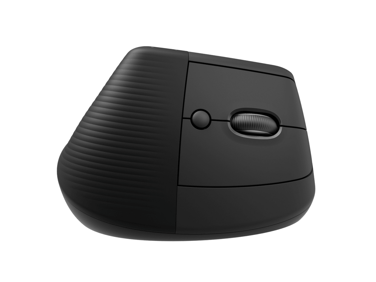 Lift Vertical Ergonomic Mouse Graphite/Black - side angle view