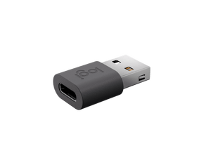 Logitech Zone Wired USB-C to A Adapter - USB-C receptacle end close-up
