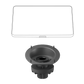 Logitech Tap Riser Mount with Tap device outline - mounted view