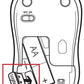 Logitech MK270 mouse underside showing USB Unifying receiver storage compartment