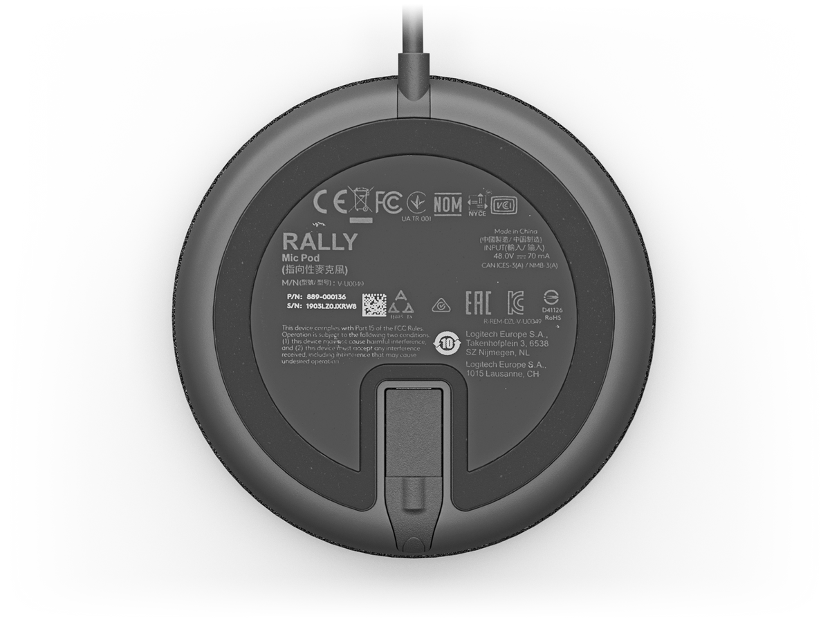 Rally Mic Pod - cable connector view