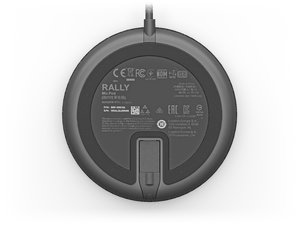 Rally Mic Pod Graphite/Black - bottom view showing cable connector port