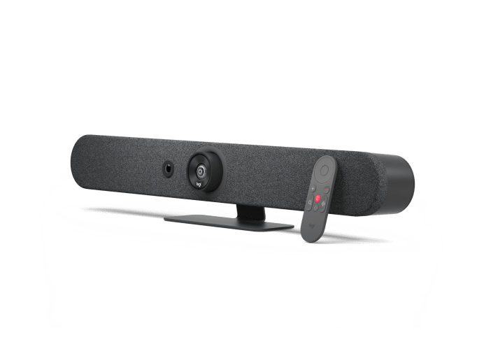 Logitech Rally Bar Mini graphite side view