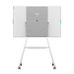 Rally Board 65 Cart White - rear view showing cable management compartment