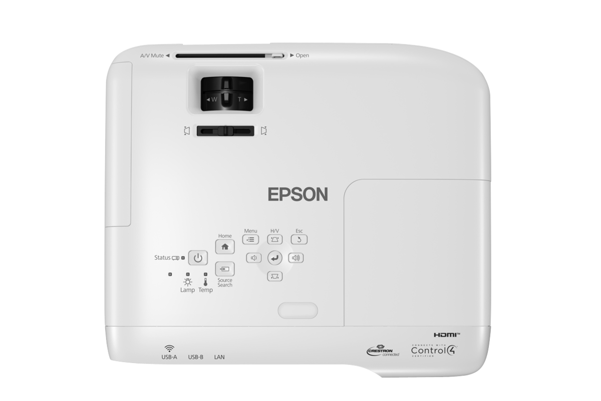 Epson EB-972 rear connectivity view