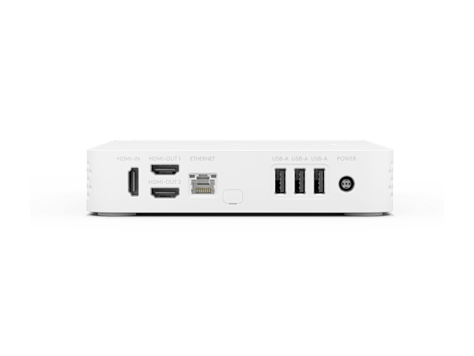Logitech RoomMate - back panel showing ports and connections