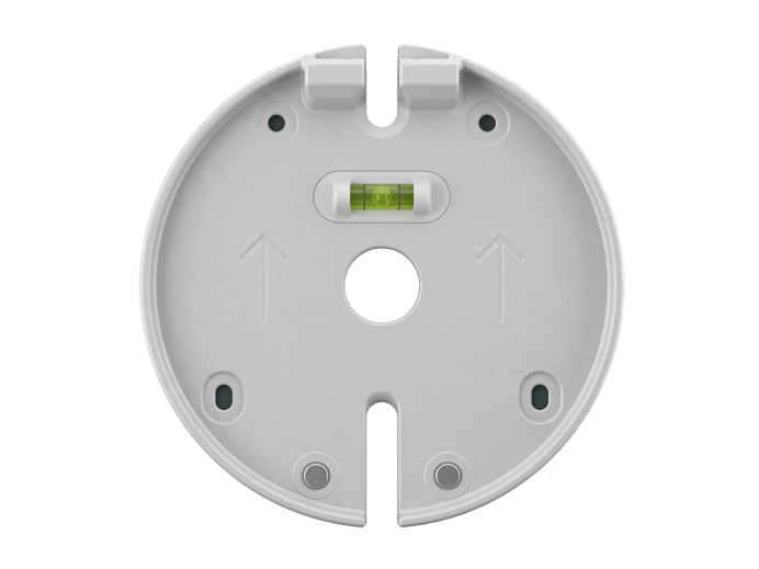 Logitech Scribe Glass Mount - mounting plate with screw holes and level