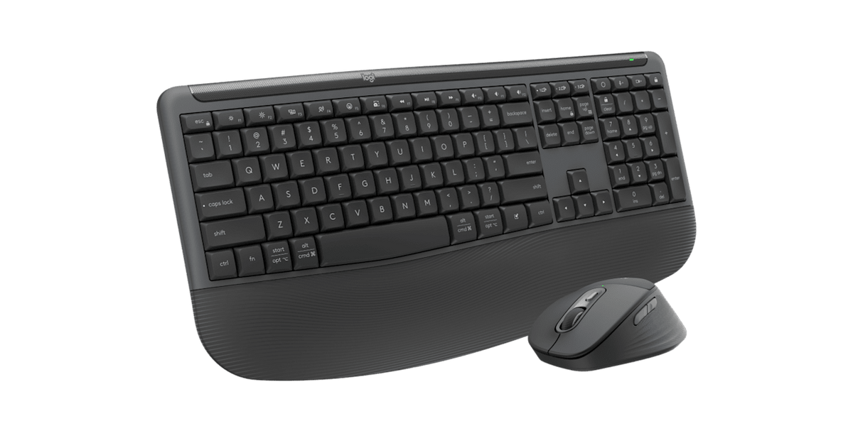 Logitech Signature Comfort Plus MK880 Graphite - 3/4 angle view