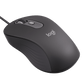 Logitech M520 for Business Graphite mouse three-quarter back view