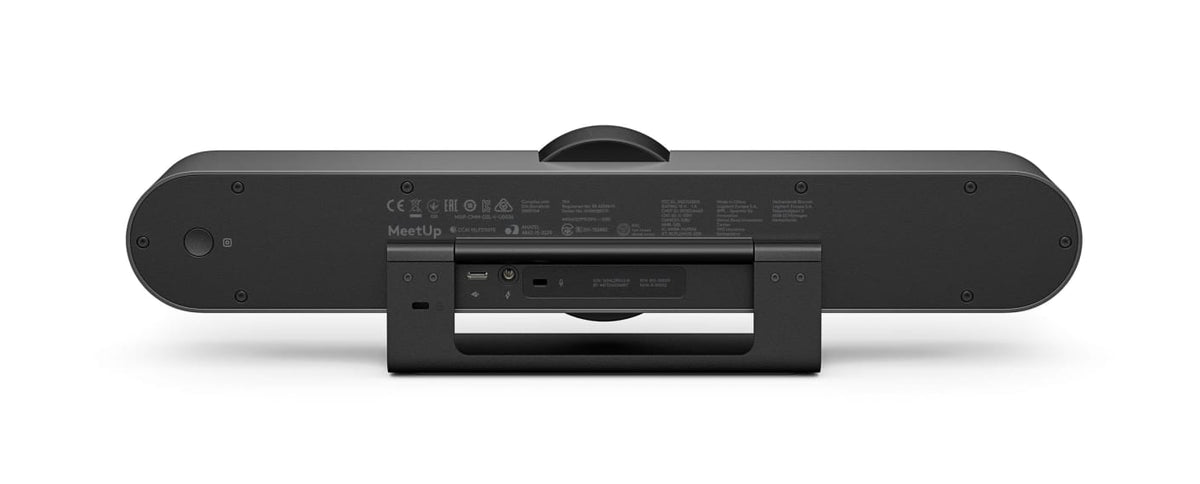 Logitech MeetUp - rear panel showing USB connectivity and expansion mic port
