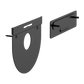 Logitech Tap Wall Mount - exploded angle view of mount plate and cleat