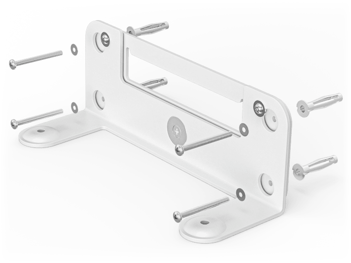 Wall Mount for Video Bars - exploded view showing mounting hardware