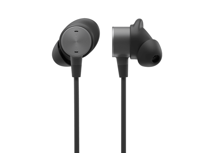 Logitech Zone Wired Earbuds UC - cable and in-line controller view