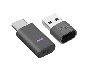 Logitech Zone Wireless 2 MS Teams - Graphite - USB-C Bolt receiver close-up